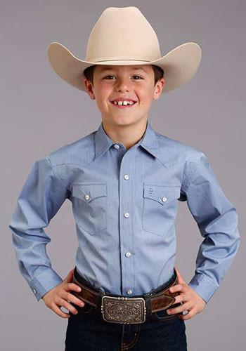 light blue cowboy shirt