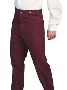 Wah Maker Rail Stripe Pant - Burgundy - Men's Old West Pants | Spur Western Wear