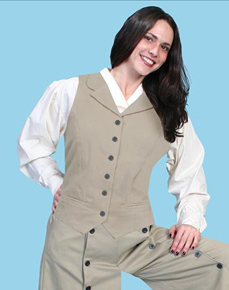 Scully Brushed Twill Vest - Sand - Ladies Vests and Jackets | Spur Western Wear