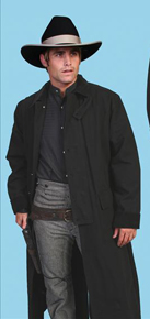 Scully Canvas Duster - Black - Men's Frock Coats and Dusters | Spur Western Wear