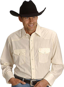 Wrangler Silver Edition Long Sleeve Western Shirt - Cream - Men's Western Shirts | Spur Western Wear