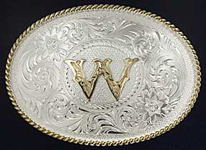 Montana Silversmiths Initial W Western Belt Buckle - Western Belt Buckles | Spur Western Wear