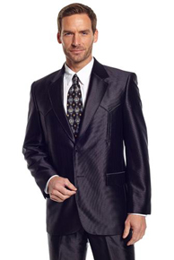 Circle S Tulsa Swedish Knit Western Suit Coat - Black - Men's Western Suit Coats, Suit Pants, Sport Coats, Blazers | Spur Western Wear