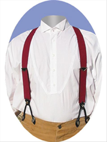 Scully Suspenders - Burgundy - Old West Clothing | Spur Western Wear