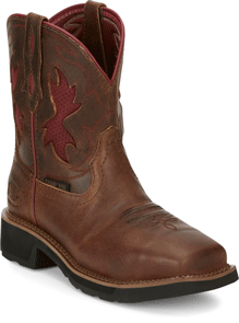 Justin Ladies Square Nano Composite Toe Work Boot-19-GY9962, Ladies' Western Boots | Spur Western Wear