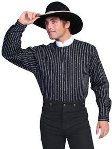 Scully Wyatt Stripe Shirt - Black - Men's Old West Shirts | Spur Western Wear