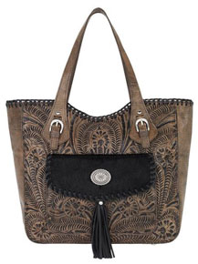 American West Annie's Secret Concealed Carry Shoulder Bag - Charcoal Brown - Ladies' Western Handbags And Wallets | Spur Western Wear