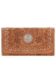American West Harvest Moon Tri-fold Wallet - Golden Tan - Ladies' Western Handbags And Wallets | Spur Western Wear
