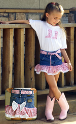 Kiddie Korral 2 Piece Bandana Outfit - Pink - Toddlers' Western Clothing | Spur Western Wear