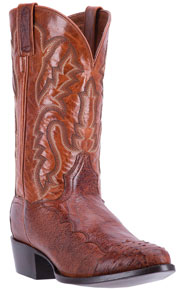 Dan Post Pugh Ostrich Western Boot - Cognac - Men's Western Boots | Spur Western Wear