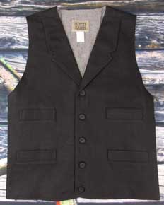 Frontier Classics Gunfighter Vest -  Black, Men's Old West Vests and Jackets | Spur Western Wear
