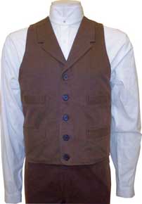 Frontier Classics  Gunfighter Vest -  brown, Men's Old West Vests and Jackets | Spur Western Wear