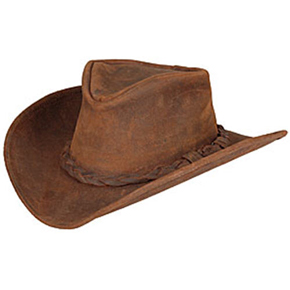 Minnetonka® Outback Ruff Leather Hat - Brown - Cowboy Hats | Spur Western Wear