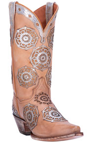 Dan Post Circus Flower Western Boot - Tan - Ladies' Western Boots | Spur Western Wear