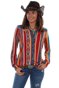 Scully Honey Creek Serape Western Blouse - Ladies' Western Shirts | Spur Western Wear