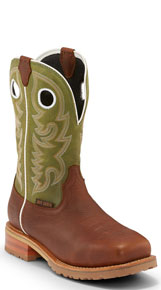 Justin Marshal Waterproof Steel Toe Work Boot - Agave Green - Men's Western Boots | Spur Western Wear