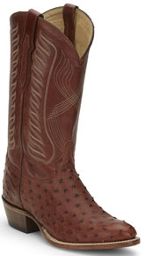 Tony Lama McCandles Full Quill Ostrich Western Boot - Brandy - Men's Western Boots | Spur Western Wear