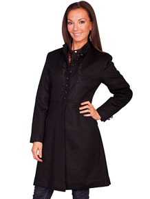 Scully Wool Blend Frock Coat - Black - Ladies' Old West Vests And Jackets | Spur Western Wear