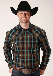 Roper Plaid  Long Sleeve Snap Western Shirt-Big & Tall ,  Men's Western Shirts | Spur Western Wear
