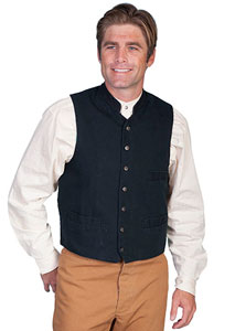 Scully  Canvas Vest – Black - Men's Western Vests and Jackets | Spur Western Wear