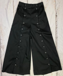 Frontier Classics Button Front Split Riding Skirt -Black,- Ladies' Old West Skirts and Dresses | Spur Western Wear
