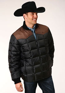 Roper Quilted Poly-FilledJacket - Black ,- Men's Western Outerwear,Spur Western Wear