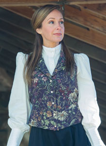 Frontier Classics Sheridan Tapestry Ladies Vest - Purple - Ladies' Old West Clothing | Spur Western Wear