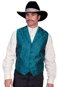 Scully Notched Lapel Paisley Vest - Purple - Men's Old West Vests and Jackets | Spur Western Wear