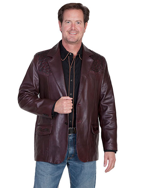 Mens Exotic Genuine Ostrich Black Leather Western Cowboy Dress Jacket –  CWesternwear