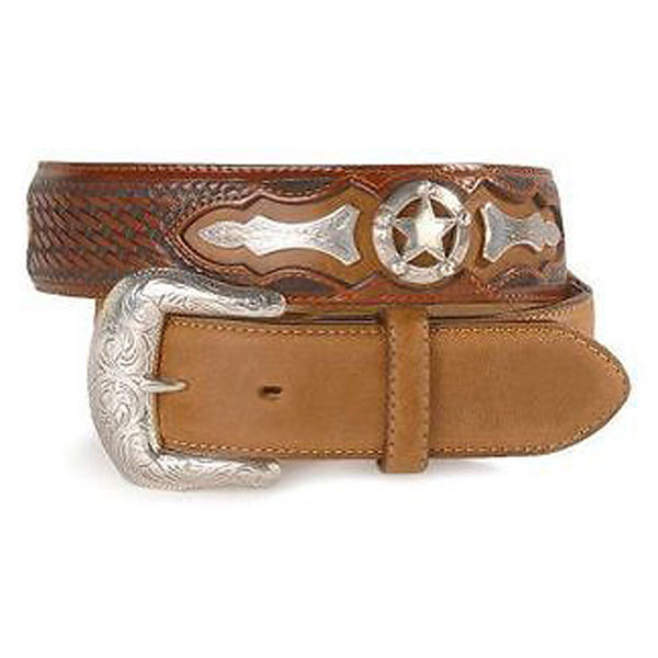 justin odessa star leather belt