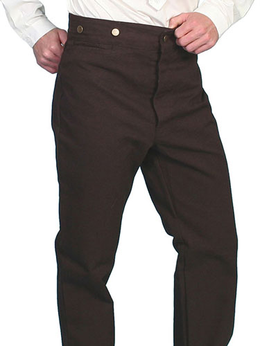 Scully Frontier Canvas Duckins Pant - Walnut - Men's Old West Pants | Spur Western Wear