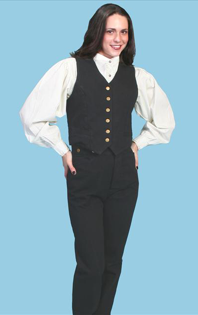 Scully Duckins Vest - Black - Ladies Vests And Jackets | Spur Western Wear