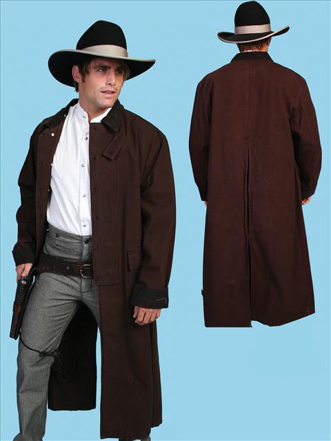 Scully Canvas Duster - Walnut - Men's Frock Coats and Dusters | Spur Western Wear
