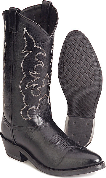 Jama Old West Trucker's Western Boot - Black - Men's Western Boots | Spur Western Wear