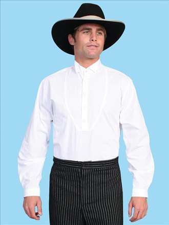 Scully Wing Tip Shirt - White - Men's Old West Shirts | Spur Western Wear