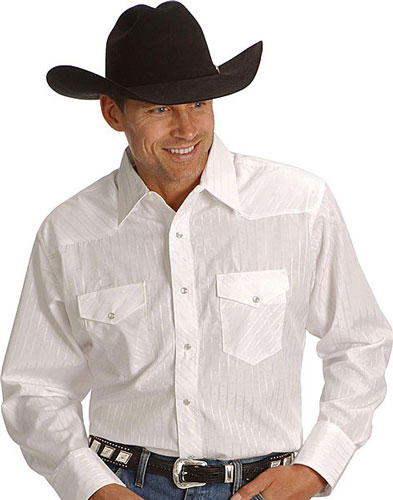 Wrangler Silver Edition Long Sleeve Western Shirt - White - Men's Western Shirts | Spur Western Wear