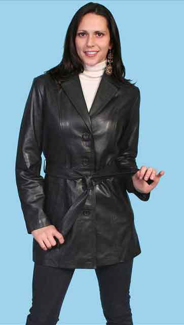 Scully Lambskin Leather Jacket - Black - Ladies - Ladies Leather Jackets | Spur Western Wear