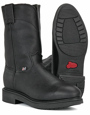 justin conductor boots black