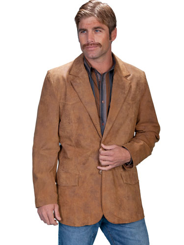 Scully Leather Western Blazer - Maple Brown - Men's Leather Western Vests and Jackets | Spur Western Wear