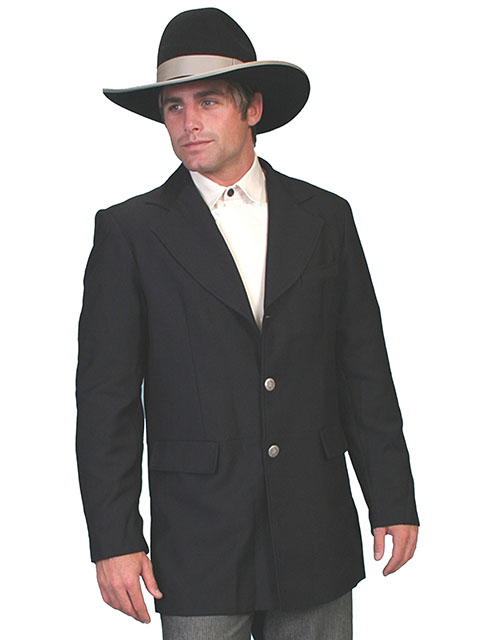 Scully Town Coat - Black - Men's Old West Vests and Jackets | Spur Western Wear
