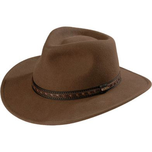 Scala Crushable Wool Outback Hat - Khaki - Cowboy Hats | Spur Western Wear