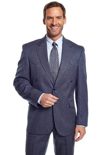 Circle S Vegas Western Suit Coat - Heather Navy - Men's Western Suit Coats, Suit Pants, Sport Coats, Blazers | Spur Western Wear