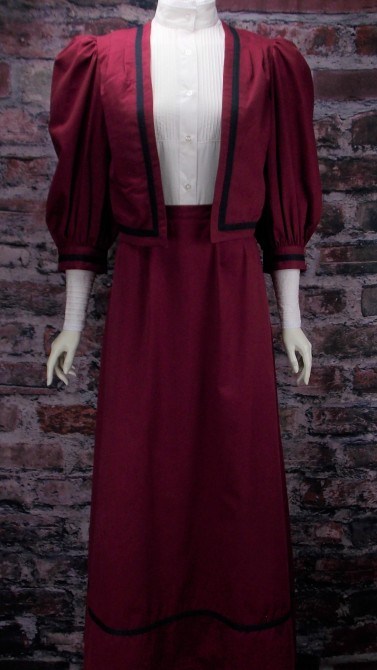 burgundy western dress