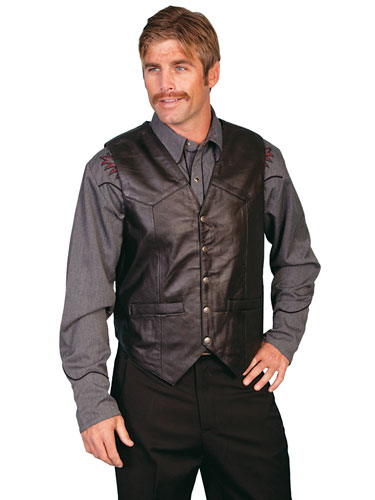 Scully Soft Touch Lambskin Vest – Black - Men's Leather Western Vests and Jackets | Spur Western Wear