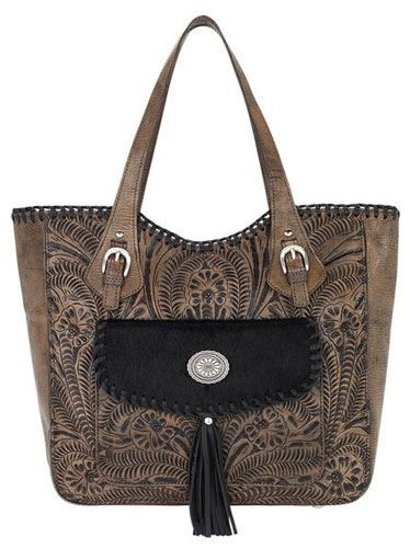 American West Annie's Secret Concealed Carry Shoulder Bag - Charcoal Brown - Ladies' Western Handbags And Wallets | Spur Western Wear