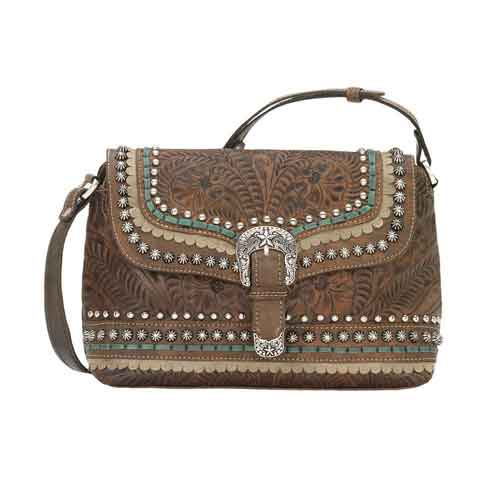 American West Blue Ridge Crossbody Bag - Charcoal Brown - Ladies' Western Handbags And Wallets | Spur Western Wear