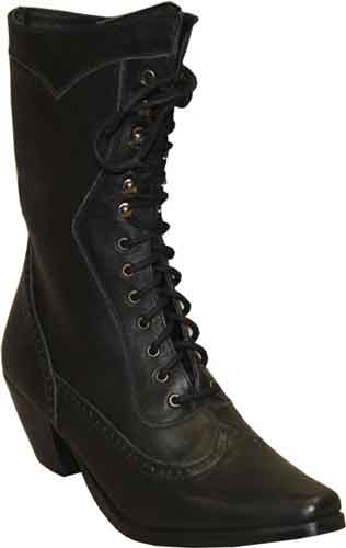 Abilene Ladies Vintage Lace Up Boot  - Black - Ladies' Western Boots | Spur Western Wear