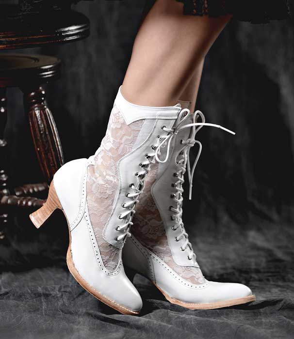 elegant lace up boots