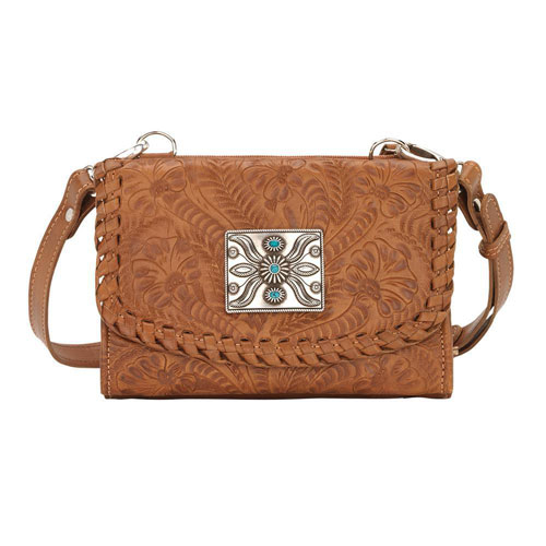 American West Texas Two Step Crossbody Bag/Wallet - Golden Tan - Ladies' Western Handbags And Wallets | Spur Western Wear