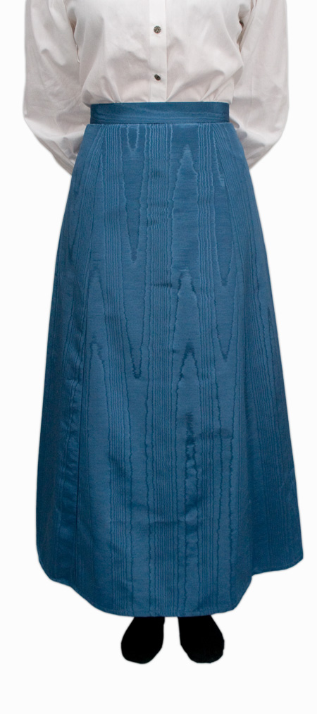 Wah Maker Moire Gibson Girl Skirt - Blue - Ladies' Old West Skirts | Spur Western Wear